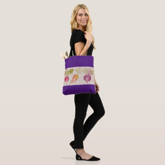 Tote Bag Fourre-tout - Aquarelle Radish, Carotte, Beet