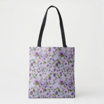 Fourre-tout aux fleurs violettes
