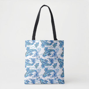 Tote Bag Fourre-tout aux poissons nuptiaux