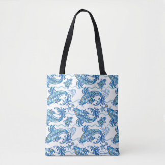 Tote Bag Fourre-tout aux poissons nuptiaux