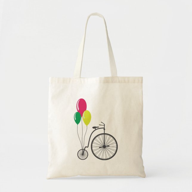Tote Bag fourre-tout avec la rétro bicyclette avec des (Devant)