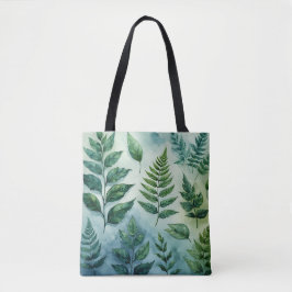 Tote Bag Fourre-tout botanique de la Ferne verte fraîche