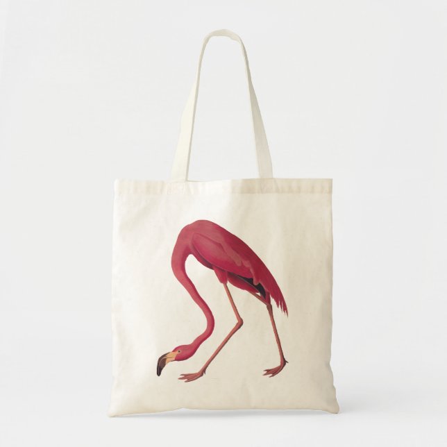 Tote Bag Fourre-tout budget Flamant rose rose (Devant)
