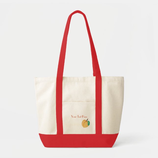 Tote Bag Fourre-tout couleur pêche (Devant)