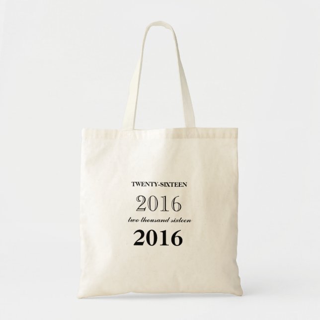 Tote Bag Fourre-tout de graduation personnalisée 2016 en no (Devant)