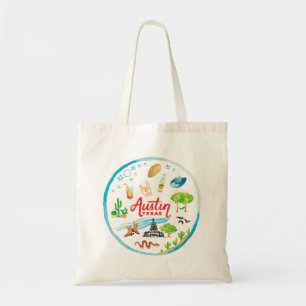 Tote Bag Fourre-tout de la carte d'Austin Texas