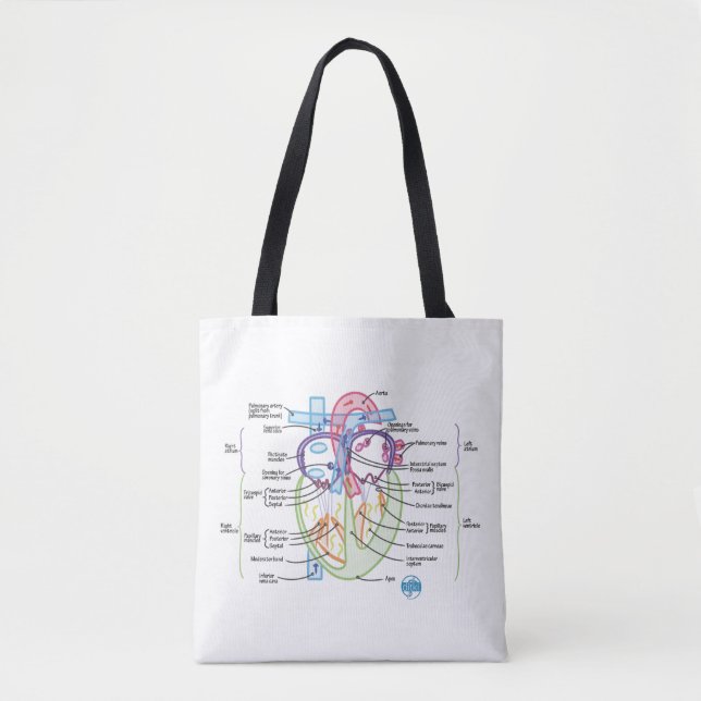 Tote Bag Fourre-tout de l'anatomie cardiaque de DITKI (Devant)
