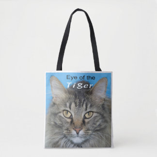 Tote Bag Fourre-tout de l'oeil du chat avec les deux côtés