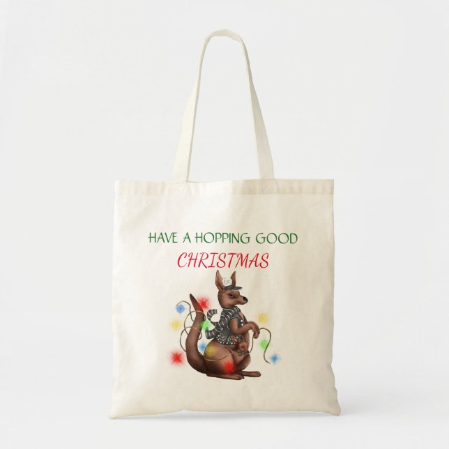 Tote Bag Fourre-tout de Noël avec Kangaroo (Devant)