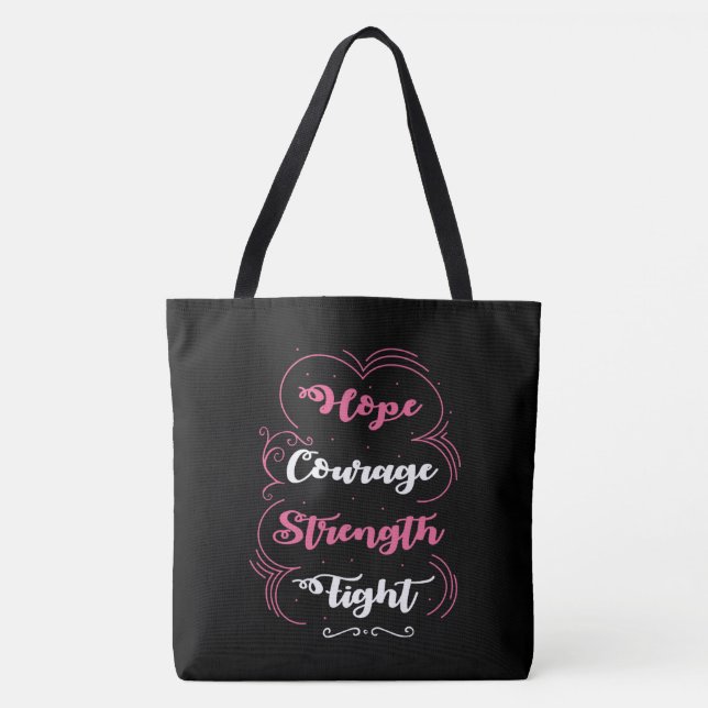 Tote Bag Fourre-tout de sensibilisation au cancer du sein (Devant)