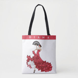 Tote Bag Fourre-tout de vente personnalisée de flamenco