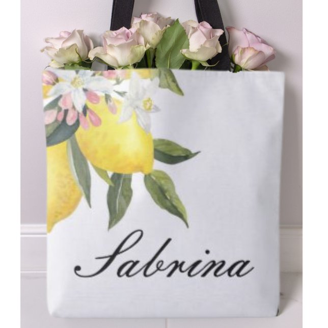Tote Bag Fourre-tout D'ÉTÉ PERSONNALISÉE AVEC DES LÉMONS (Créateur téléchargé)