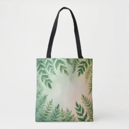 Tote Bag Fourre-tout d'impression de fougères inspirées par
