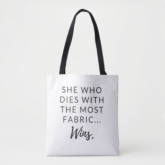 Tote Bag Fourre-tout drôle pour des quilters (Devant)