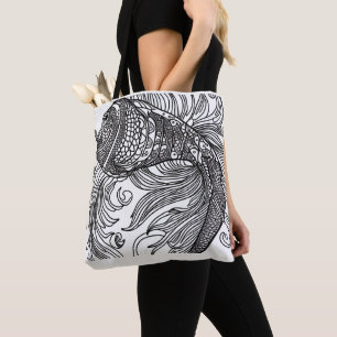 Tote Bag Fourre-tout du visage de poisson