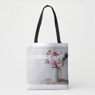 Tote Bag Fourre-tout élégant - printemps - Français inspiré