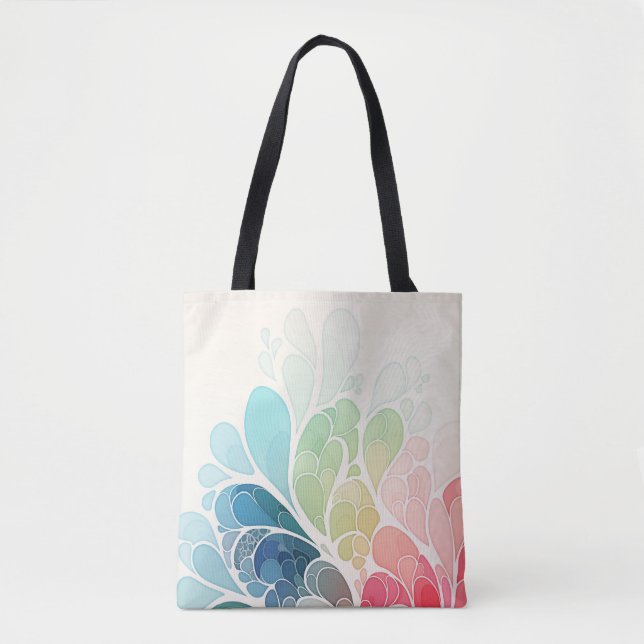 Tote Bag Fourre-tout en fleurs botaniques (Devant)