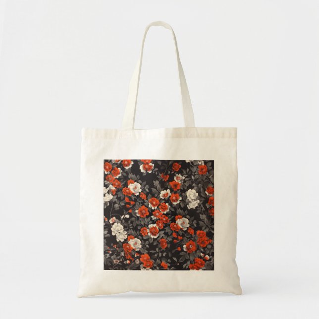 Tote Bag Fourre-tout en fleurs d'automne (Devant)