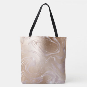 Tote Bag Fourre-tout en marbre doré