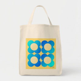 Tote Bag Fourre-tout florale de citron turquoise