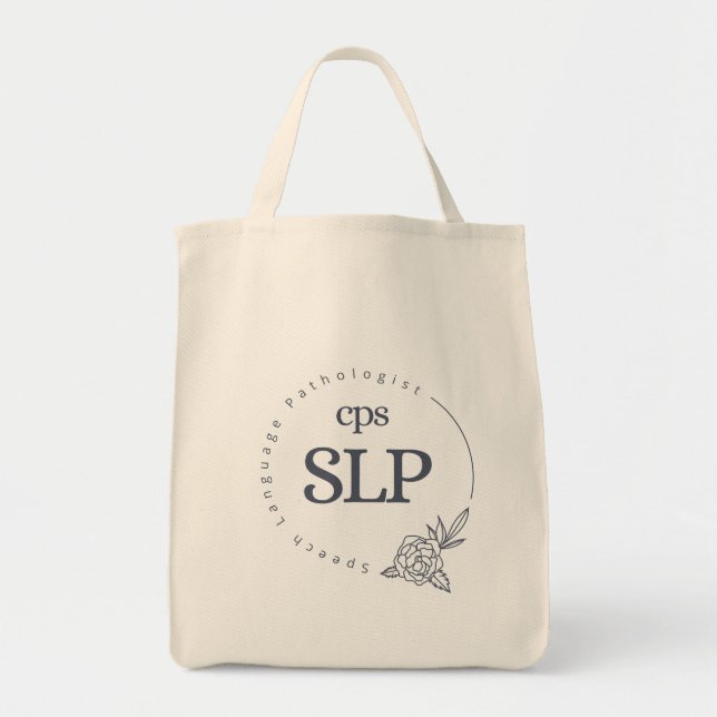 Tote Bag Fourre-tout - Logo floral foncé (Devant)
