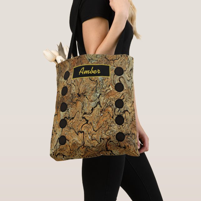 Tote Bag Fourre-tout marbrée personnalisée (De près)