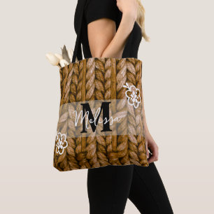 Tote Bag Fourre-tout monographique personnalisée Idée cad
