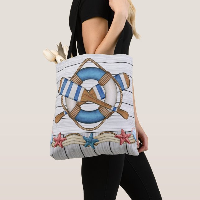 Tote Bag Fourre-tout Nautique - Voir Retour - Tant de possi (De près)