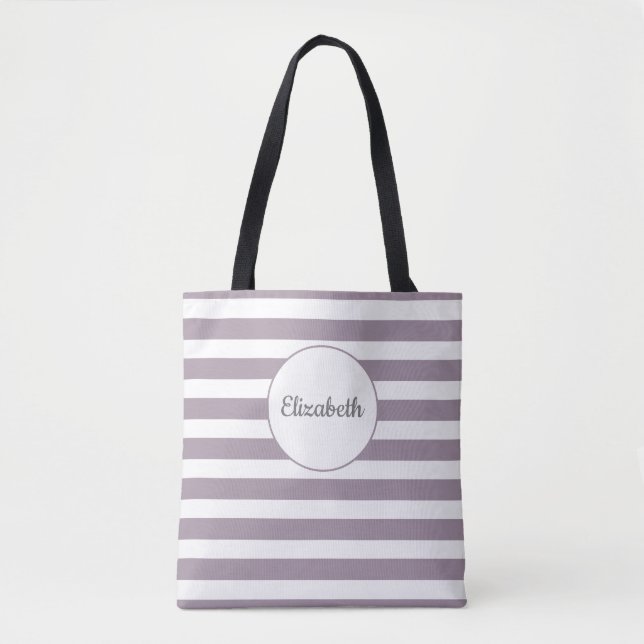 Tote Bag Fourre-tout nommé rayé (Devant)