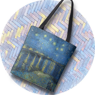 Tote Bag FOURRE-TOUT - "Nuit étoilée sur le Rhône" - van Go