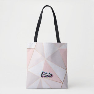 Tote Bag Fourre-tout personnalisée d'art géométrique en or