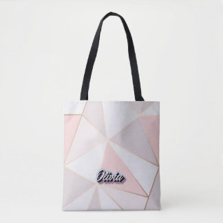 Tote Bag Fourre-tout personnalisée d'art géométrique en or 