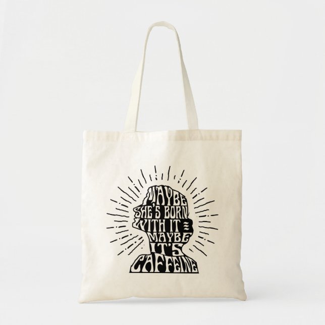 Tote Bag fourre-tout : Peut-être elle est née avec lui (Devant)