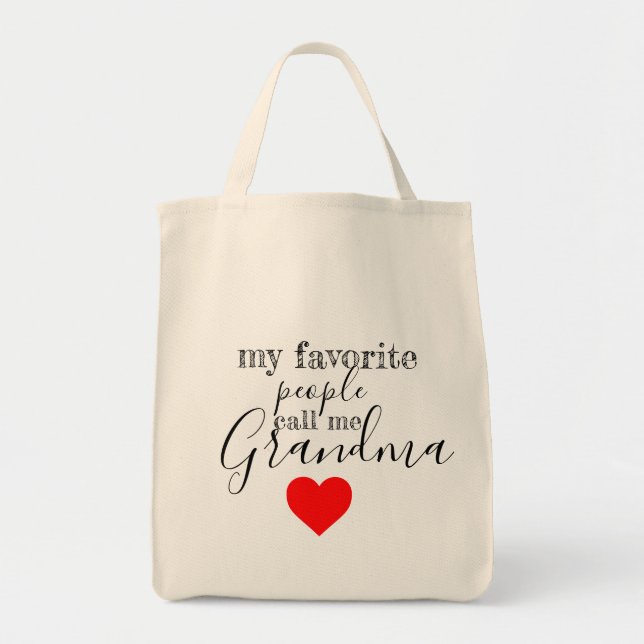 Tote Bag Fourre-tout préféré de la grand-maman (Devant)
