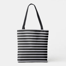 Fourre-tout rayé noir et blanc