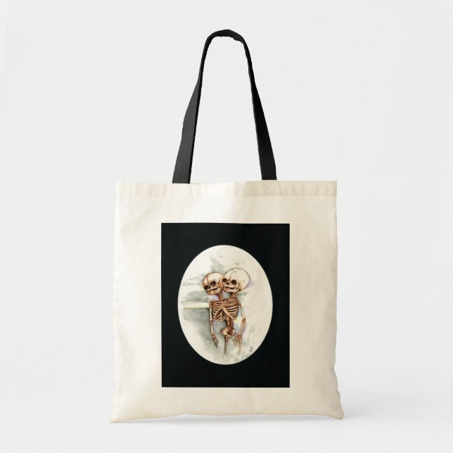 Tote Bag fourre-tout squelettique foetal uni (Devant)