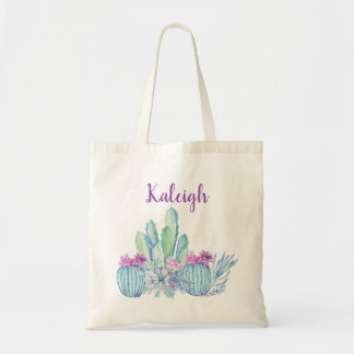 Tote Bag Fourre-tout Succulente Cactus personnalisée