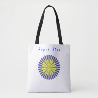 Tote Bag Fourre-tout- YellowGold Star au centre d'un cercle