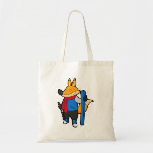 Tote Bag Fox en ski avec ski