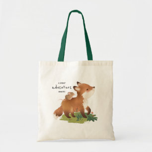 Tote Bag Fox ・ Forêt forestière Illustration d'animaux rust