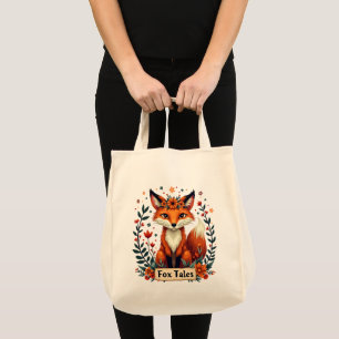 Tote Bag Fox Tales Boho Woodland Animal Art