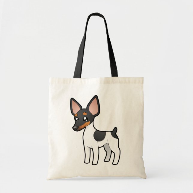 Tote Bag Fox Terrier de Rat terrier/jouet de bande dessinée (Devant)