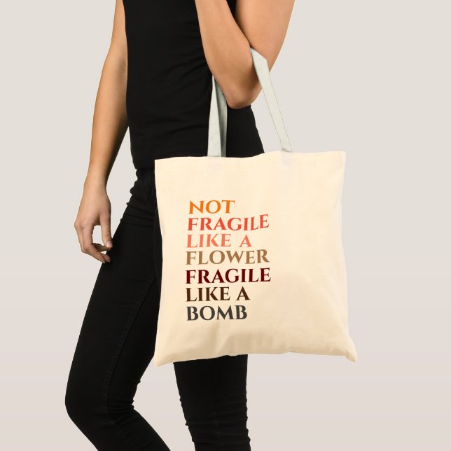 Tote Bag Fragile comme une bombe (Devant (produit))