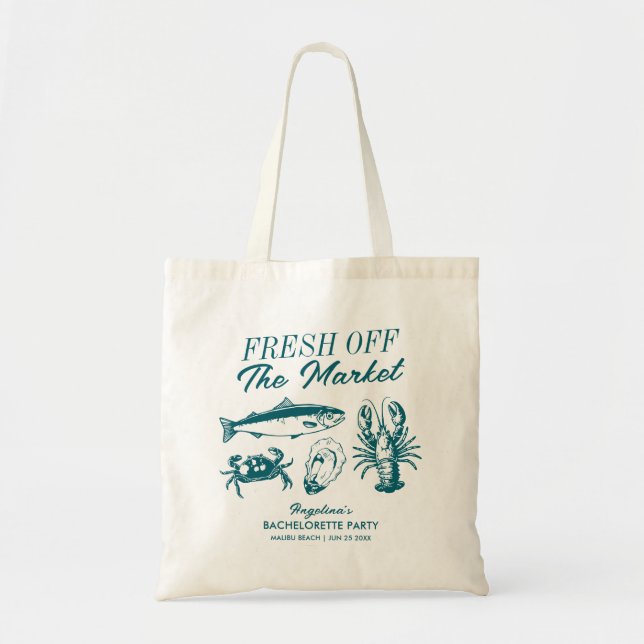 Tote Bag Fraîche Du Marché Fruits De Mer Fête Bachelorette (Devant)