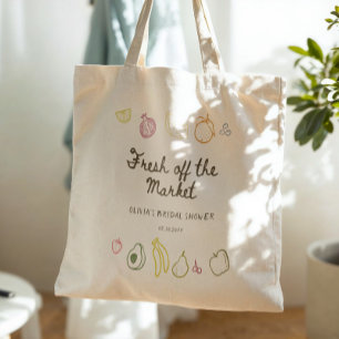 Tote Bag Fraîche Hors Du Marché Douche Nuptiale Tirée À La 
