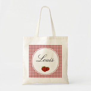Tote Bag Fraise mignonne personnalisable