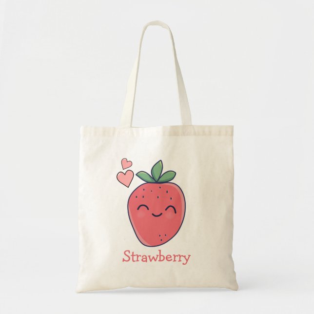 Tote Bag Fraise personnalisée (Devant)