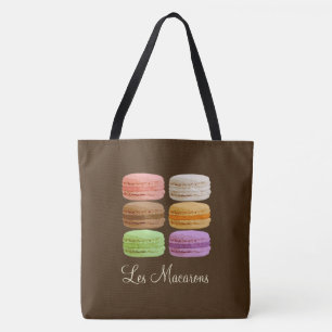 Tote Bag Français Macarons - pastels muti-colorés