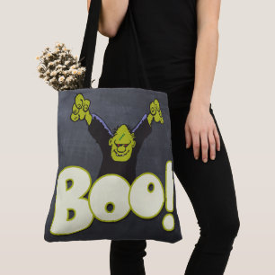 Tote Bag Frankenstein Monster Halloween Frankie Black Chalk