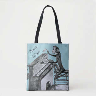 Tote Bag Franz Liszt Croquis unique par Maurice Sand 1837